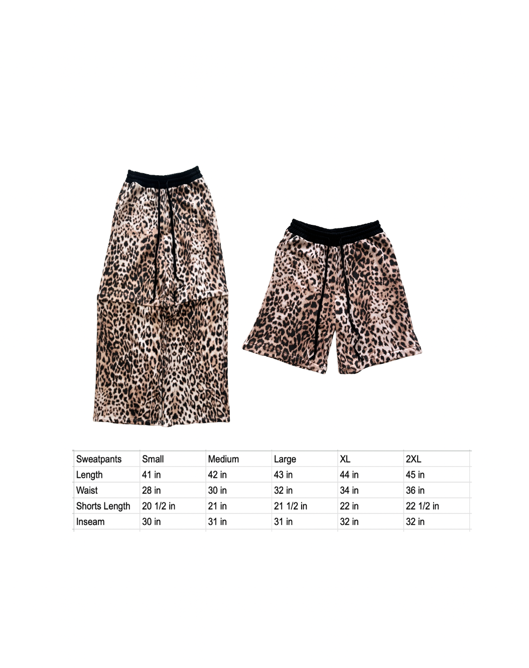 Leopard Detachable Sweatpants