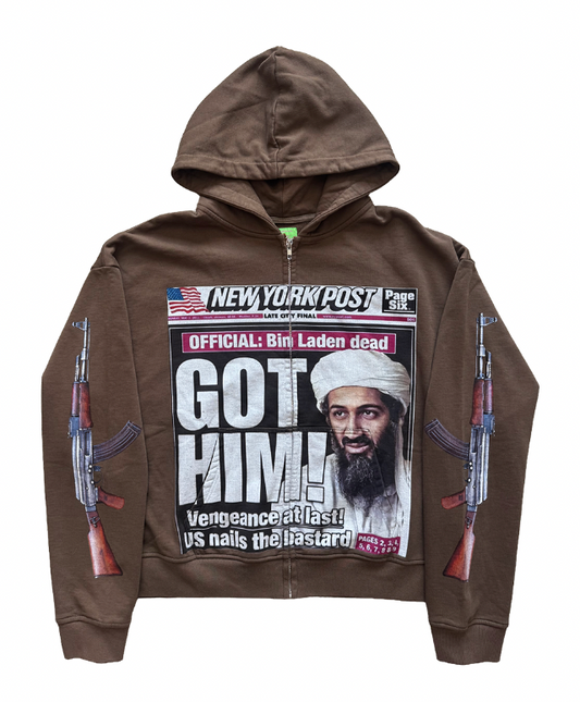 Brown Bin Laden Zip-up
